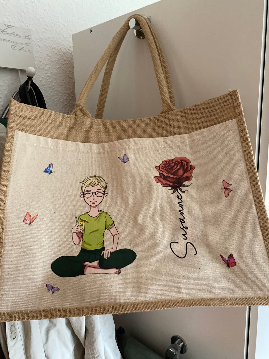 Customer photo review of Beachtime - Individuelle Personalisierte Strandtasche mit Blume