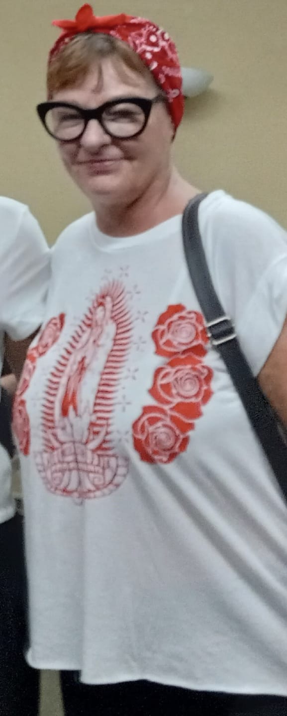 Customer photo review of Guadalupana Flowy Muscle Tank