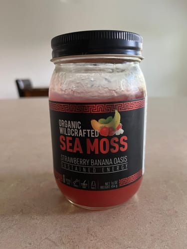 Customer photo review of Strawberry Banana Oasis Sea Moss Gel