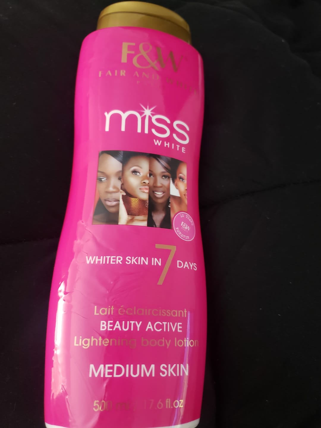 Customer photo review of Fair and White Miss White Body Lightening Lotion 7 days 500ml