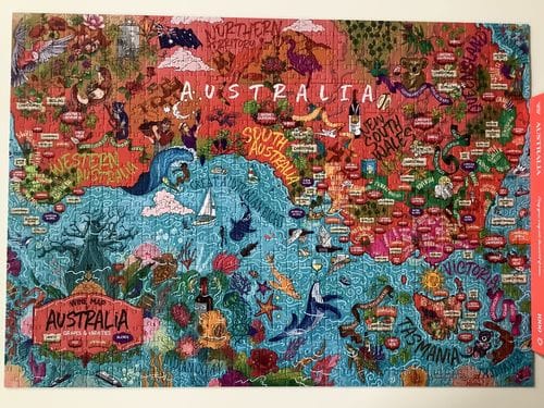 Customer photo review of Wine Puzzle - Australia