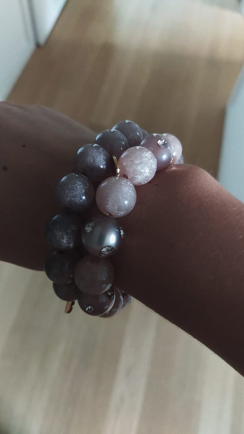 Customer photo review of Classico Perlenarmband Como in Puder