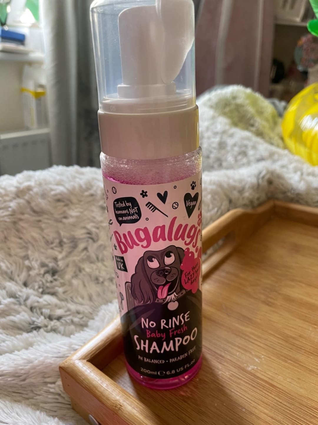 Customer photo review of No Rinse Baby Fresh Dog Shampoo