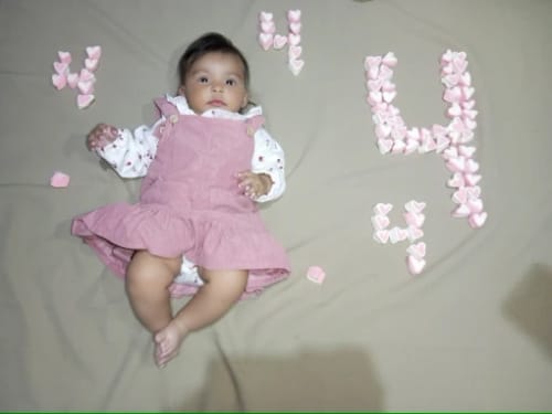 Customer photo review of Long Sleeve Floral Printed Baby Girls Suit