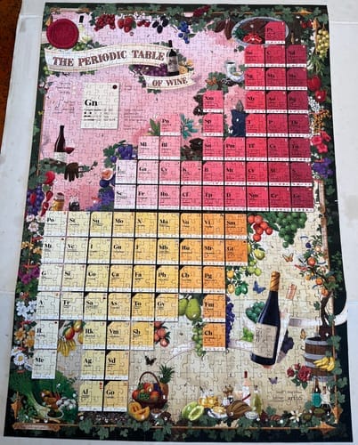 Customer photo review of Wine Puzzle - Periodic Table of Wine