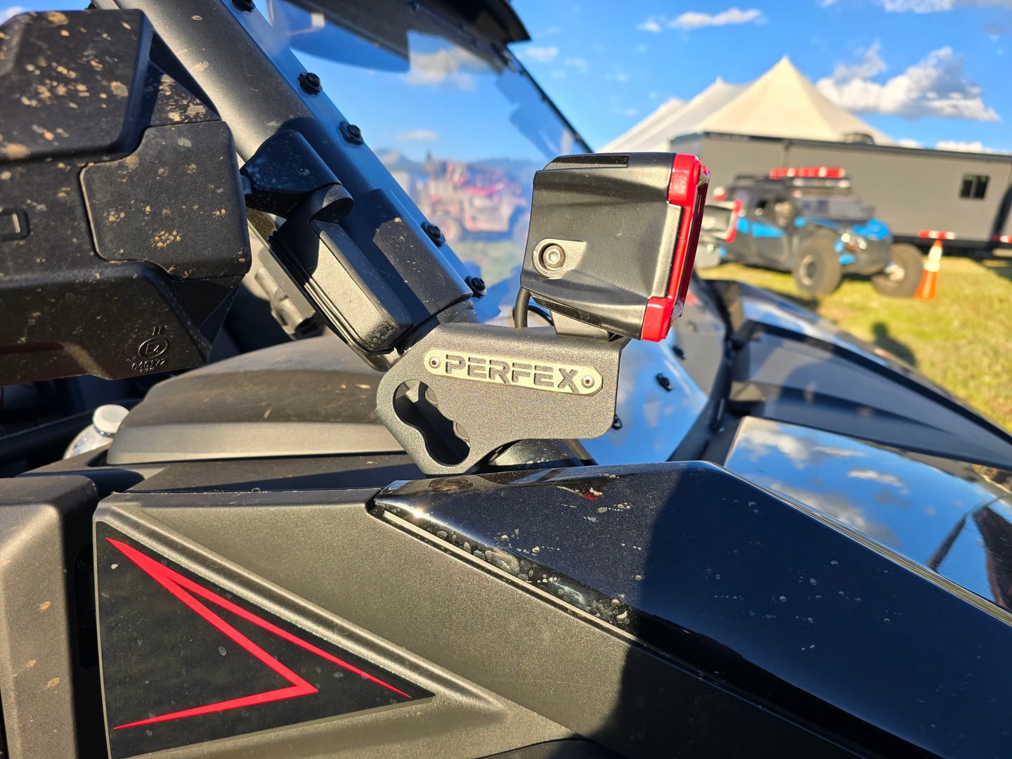 Customer photo review of Pod Light Mounting Brackets for CFMoto ZForce 800/950 G2 (2-Piece)