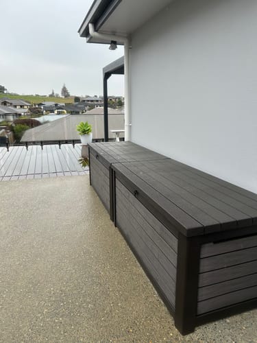 Customer photo review of Keter Brushwood Cushion Box 630L - 2ND