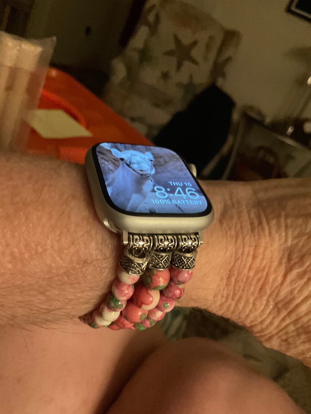 Customer photo review of Eternal Love Stretch Apple Watch Band