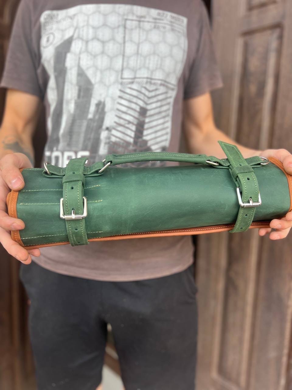 Customer photo review of Premium Knife Roll Bag