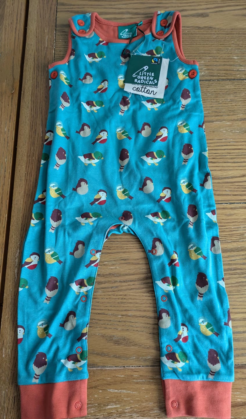 Customer photo review of Garden Birds Everyday Dungarees