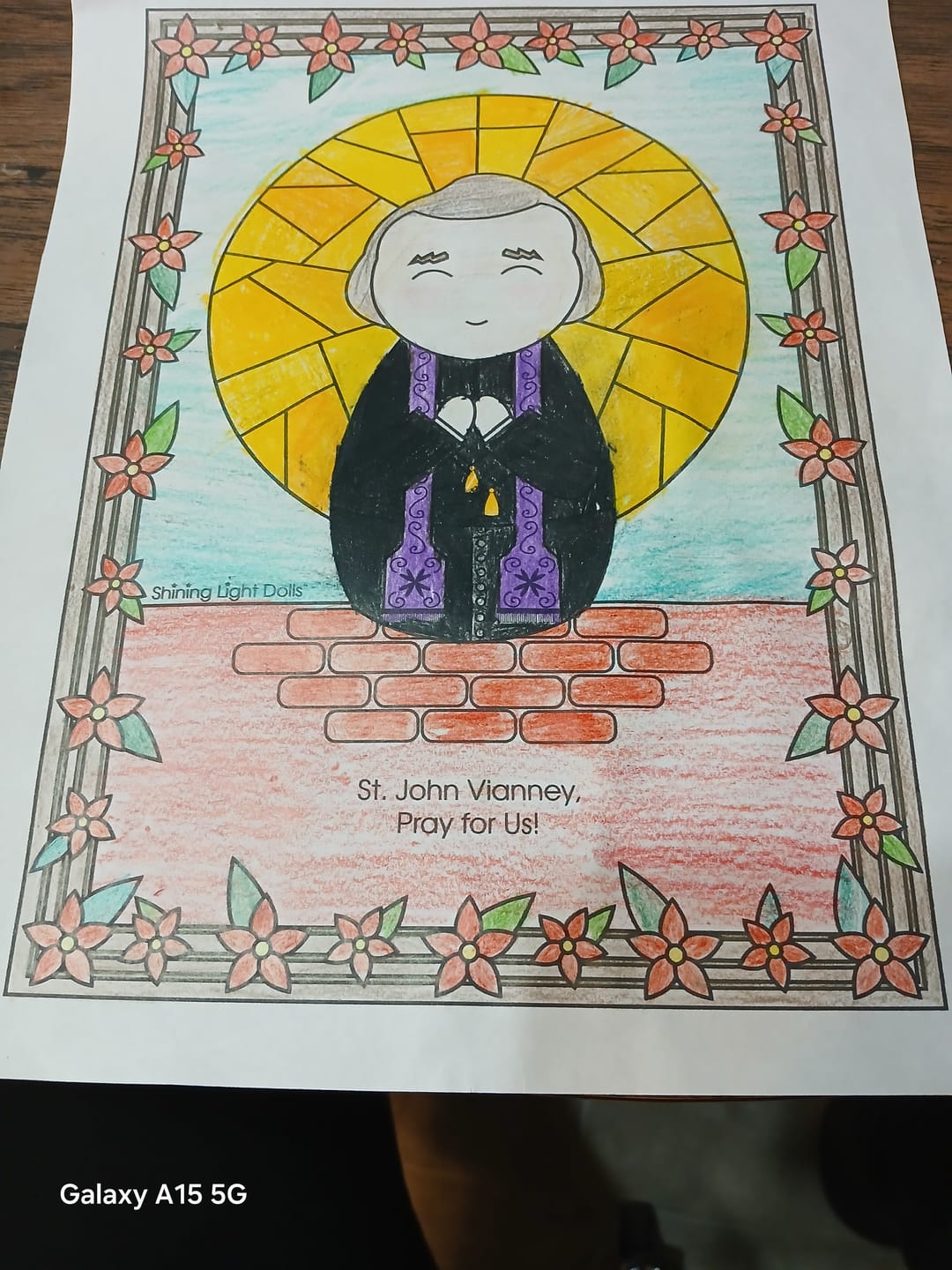 Customer photo review of August Saints Coloring Sheets - Digital Download