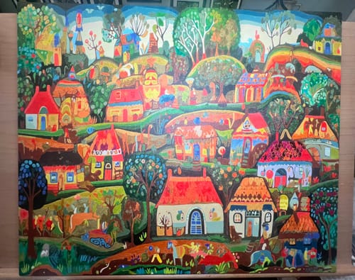 Customer photo review of Folklore Vista - Paint by Numbers