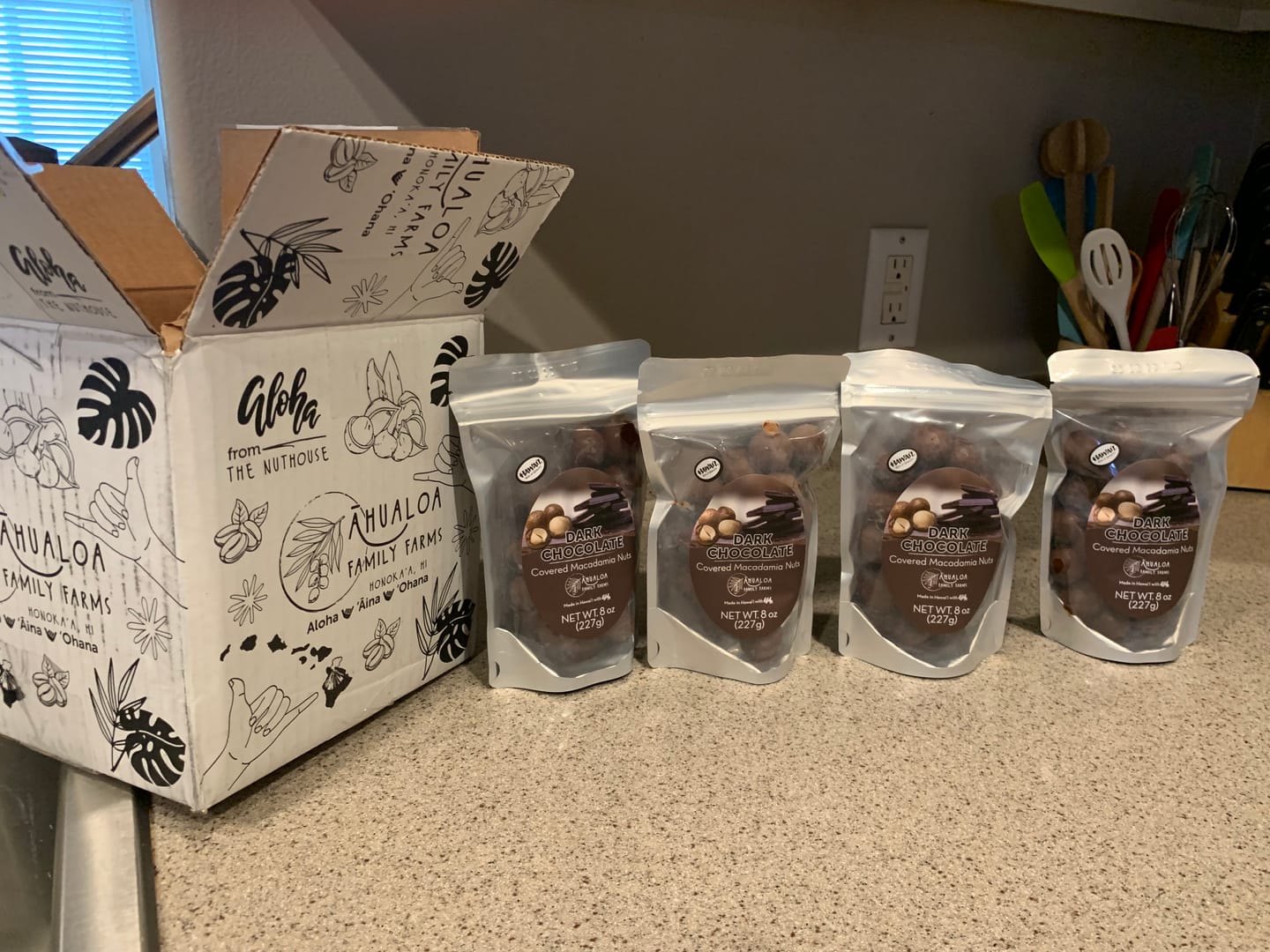Customer photo review of Dark Chocolate Macadamia Nuts