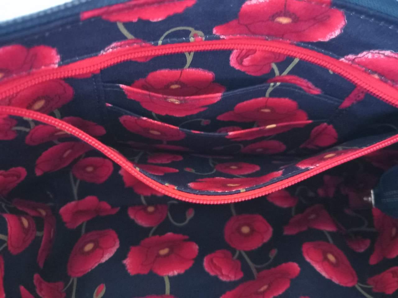 Customer photo review of Poppies Rose & Hubble Cotton Poplin Fabric