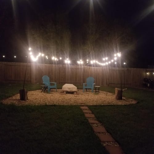 Customer photo review of LED Solar / USB Dual Power "Festoon" Globe String Lights