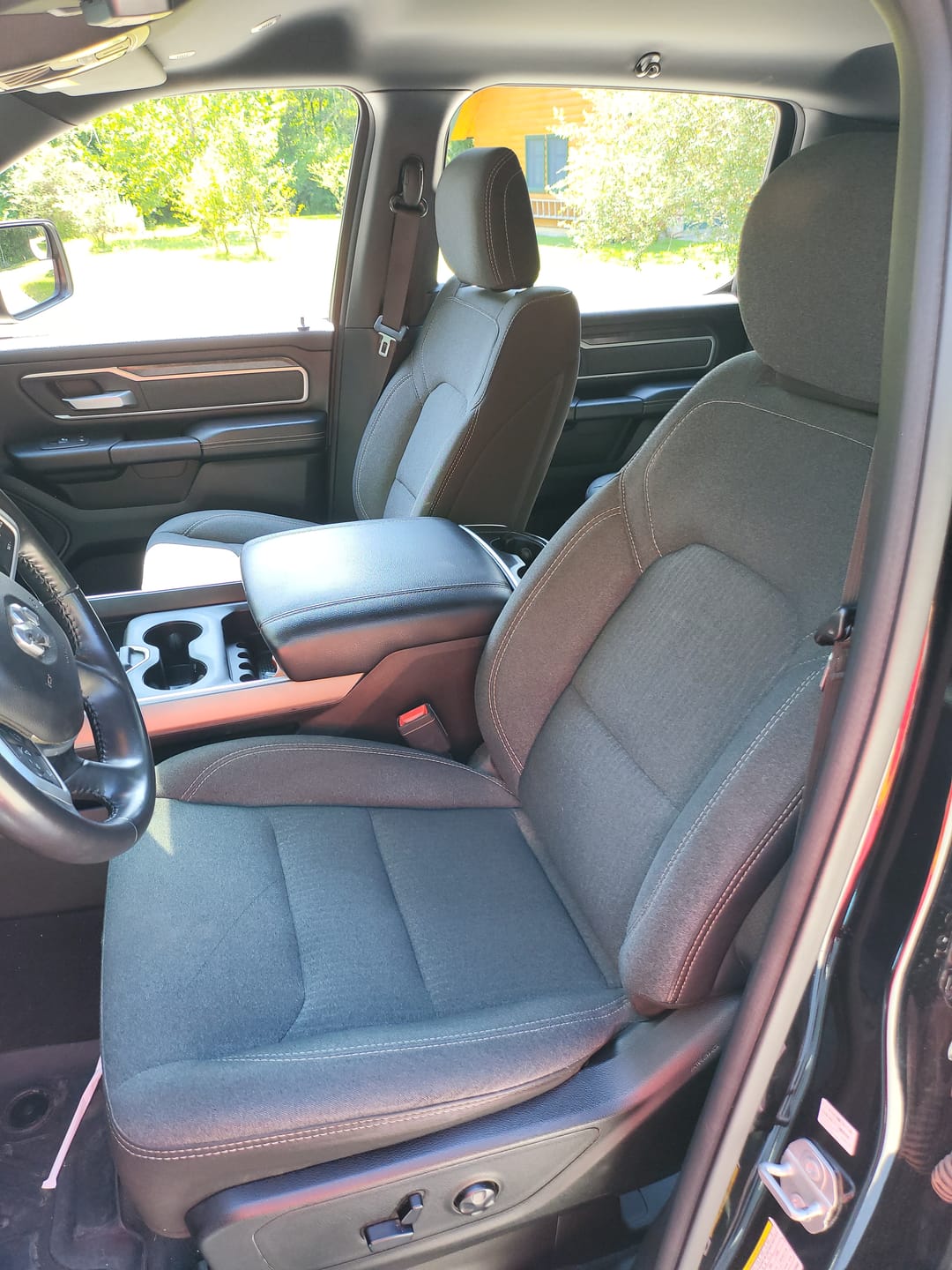 Customer photo review of 2019+ Dodge Ram Crew Cab Premium Custom Leather Seat Covers