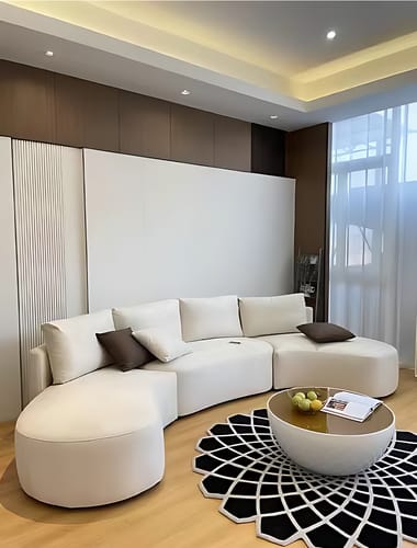 Customer photo review of Beige Italian-Style Sofa with Backrest Design