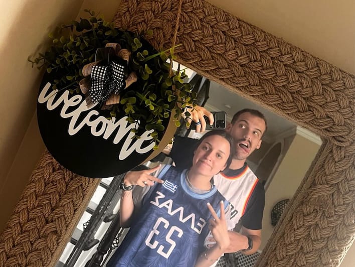 Customer photo review of Greece Custom Basketball Jersey