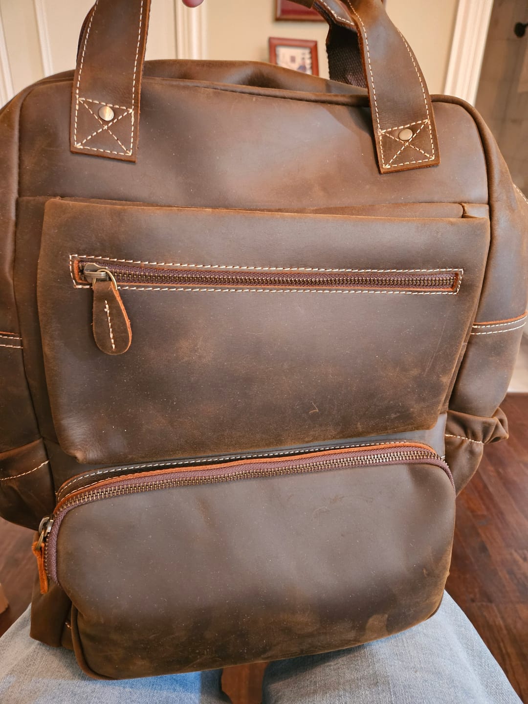 Customer photo review of The Southern Cross – Handmade Adventure Backpack