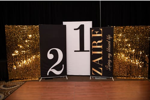 Customer photo review of Rectangular Backdrop Wall Set, Birthday&Baby Shower&Wedding Party Decoration