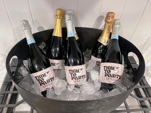 Customer photo review of Bond Bride - Custom Champagne Label Package