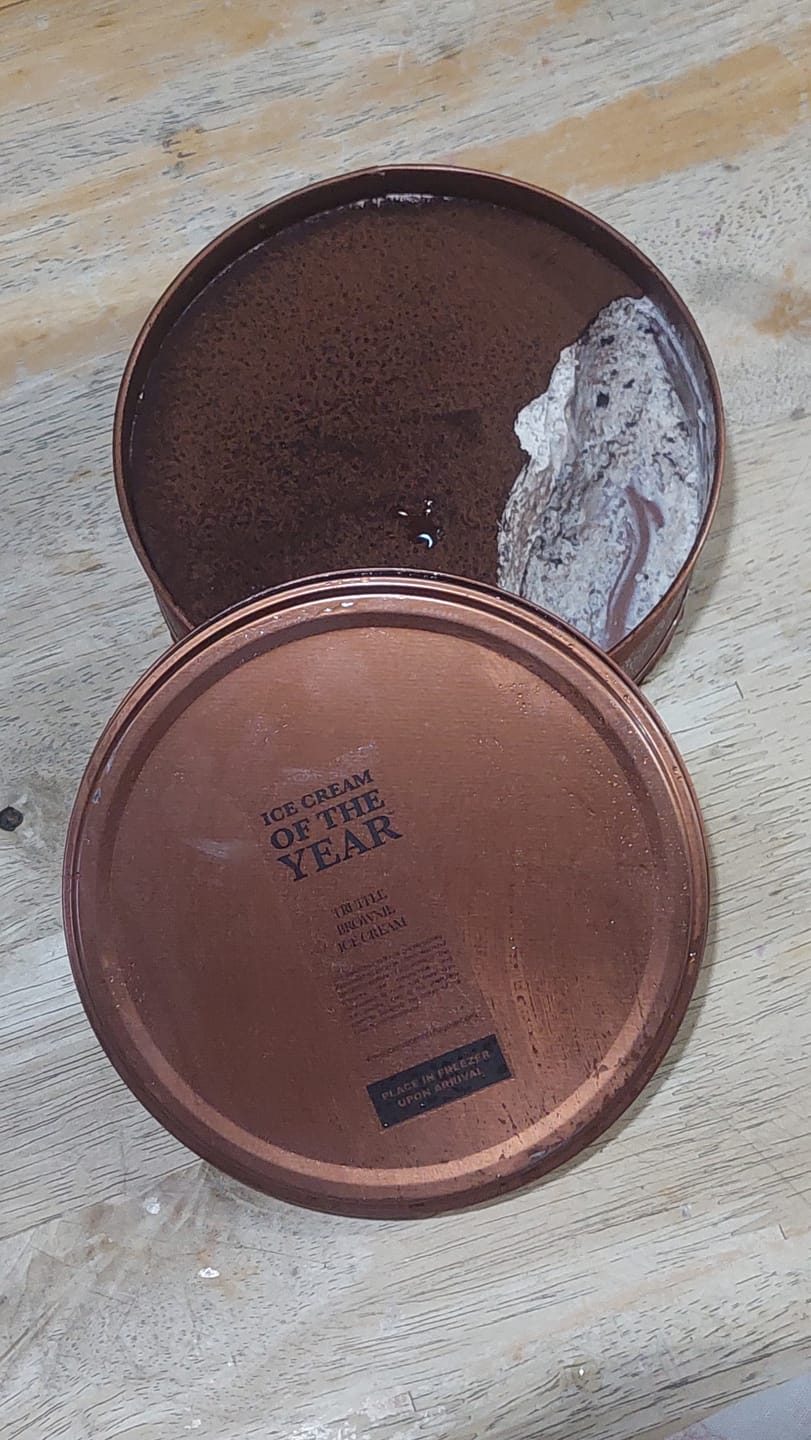 Customer photo review of Truffle Brownie Ice Cream