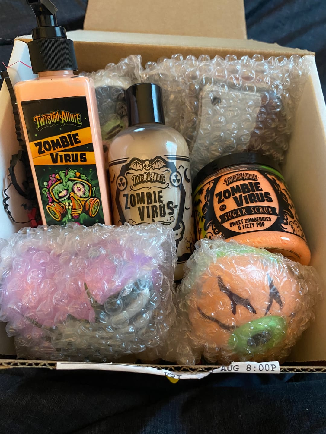 Customer photo review of Zombie Virus Sugar Scrub ( Zomberries & Fizzy Pop)