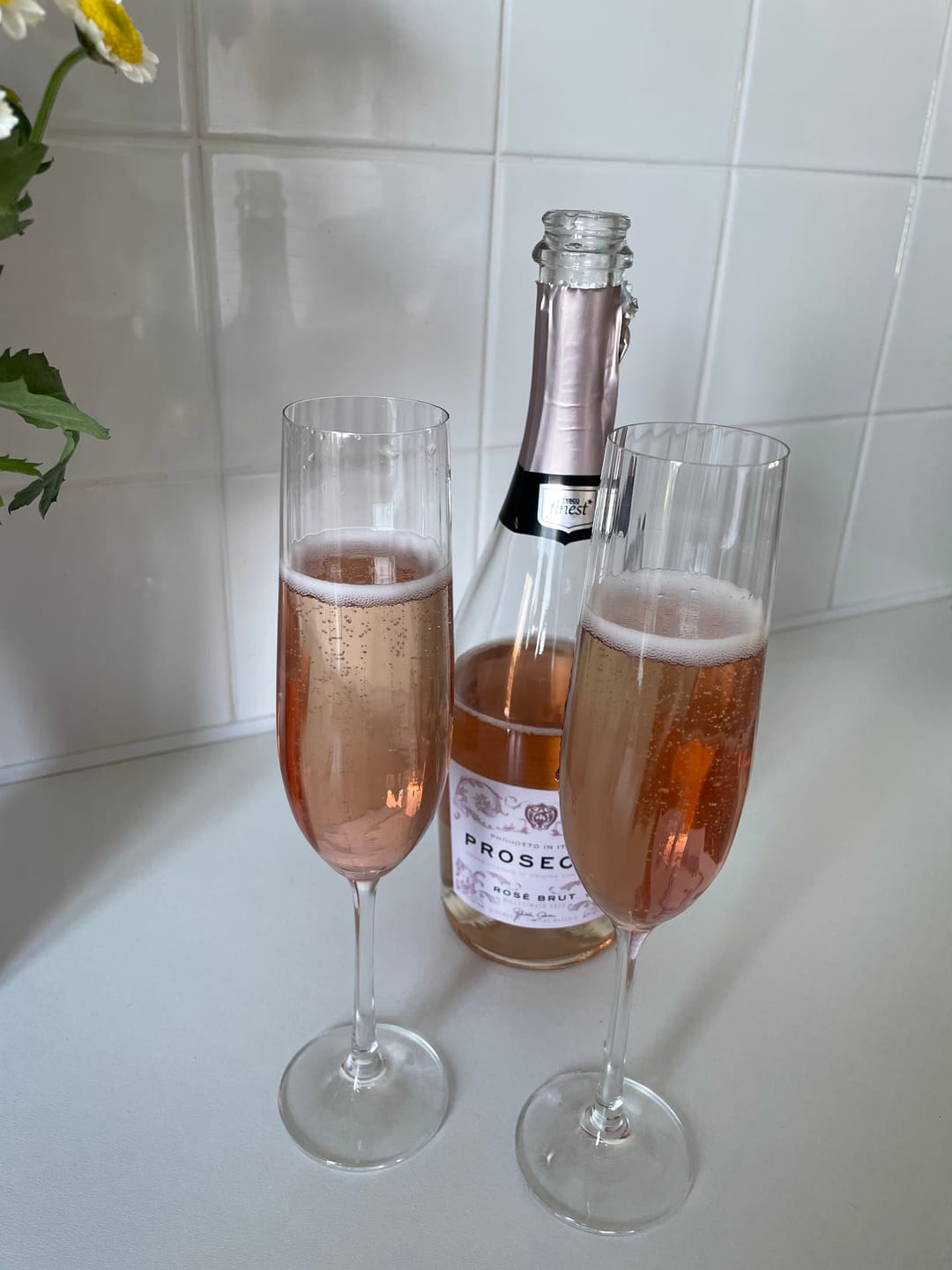 Customer photo review of Galway Crystal Erne Flute Set of 2 in Blush