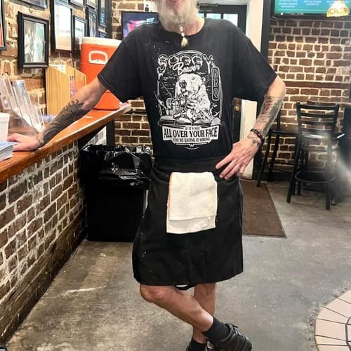 Customer photo review of Soggy Beaver BBQ Cotton Tee