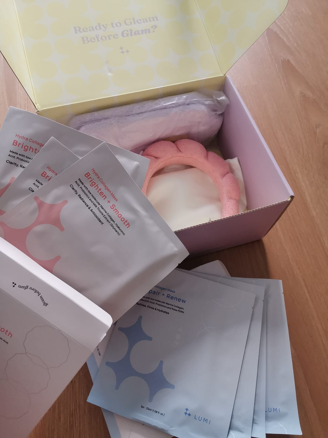 Customer photo review of Hydra Collagen Mask Brighten + Smooth