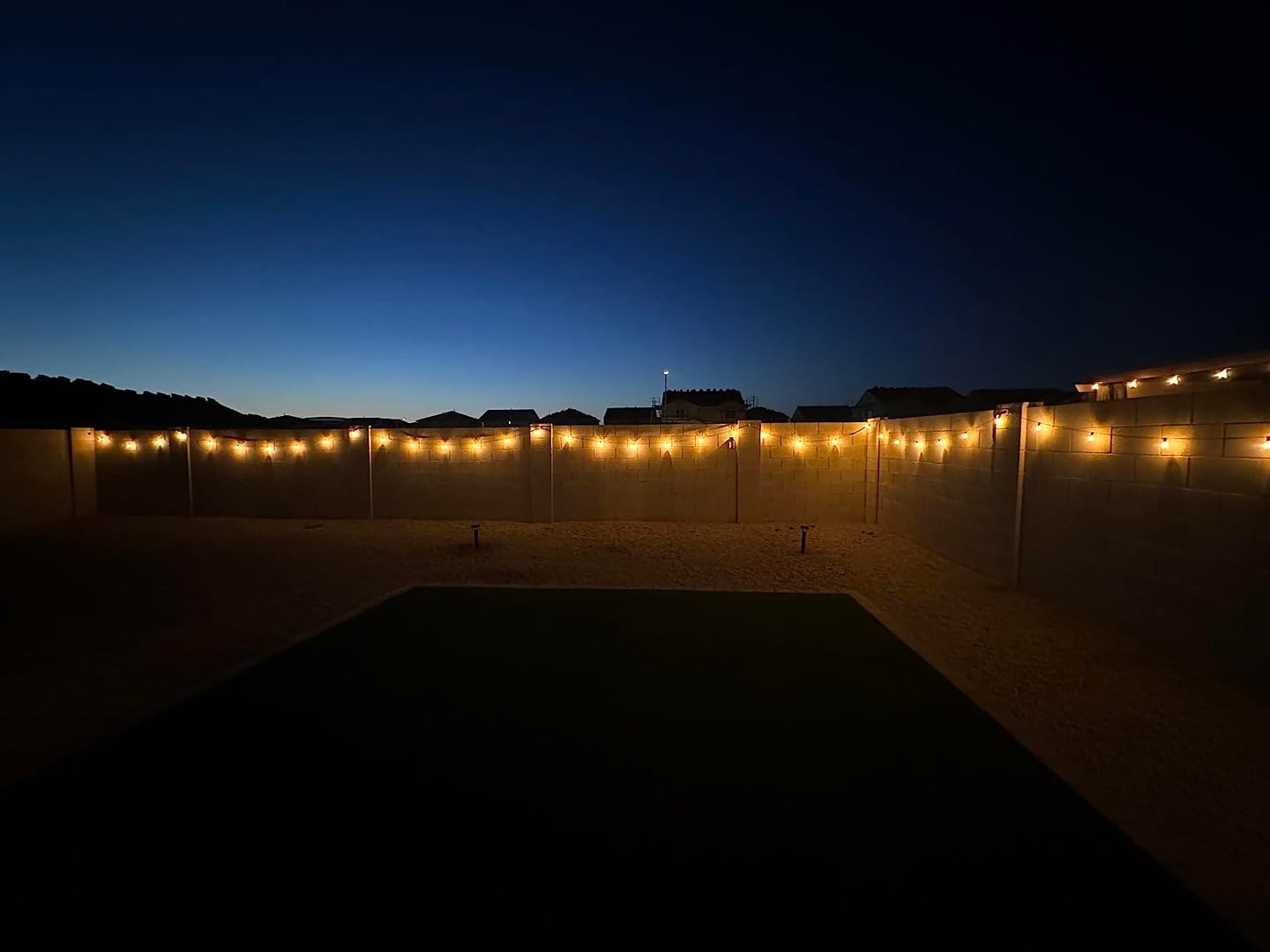 Customer photo review of LED Solar / USB Dual Power "Festoon" Globe String Lights