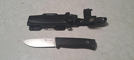 GORGE WALKER 7CR17 Fixed Blade | Black TPR EDC Camping Knife