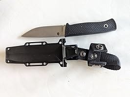 GORGE WALKER 7CR17 Fixed Blade | Black TPR EDC Camping Knife