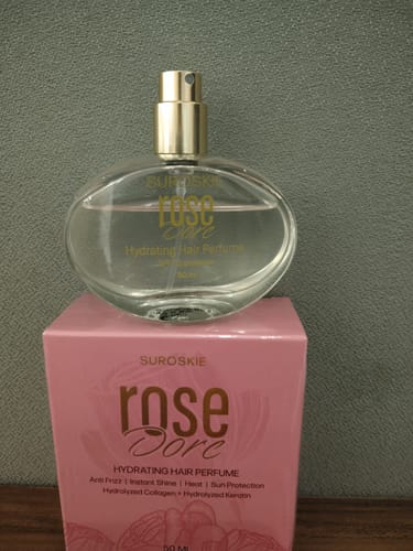 Customer photo review of Suroskie Rose Dore Hydrating Hair Perfume