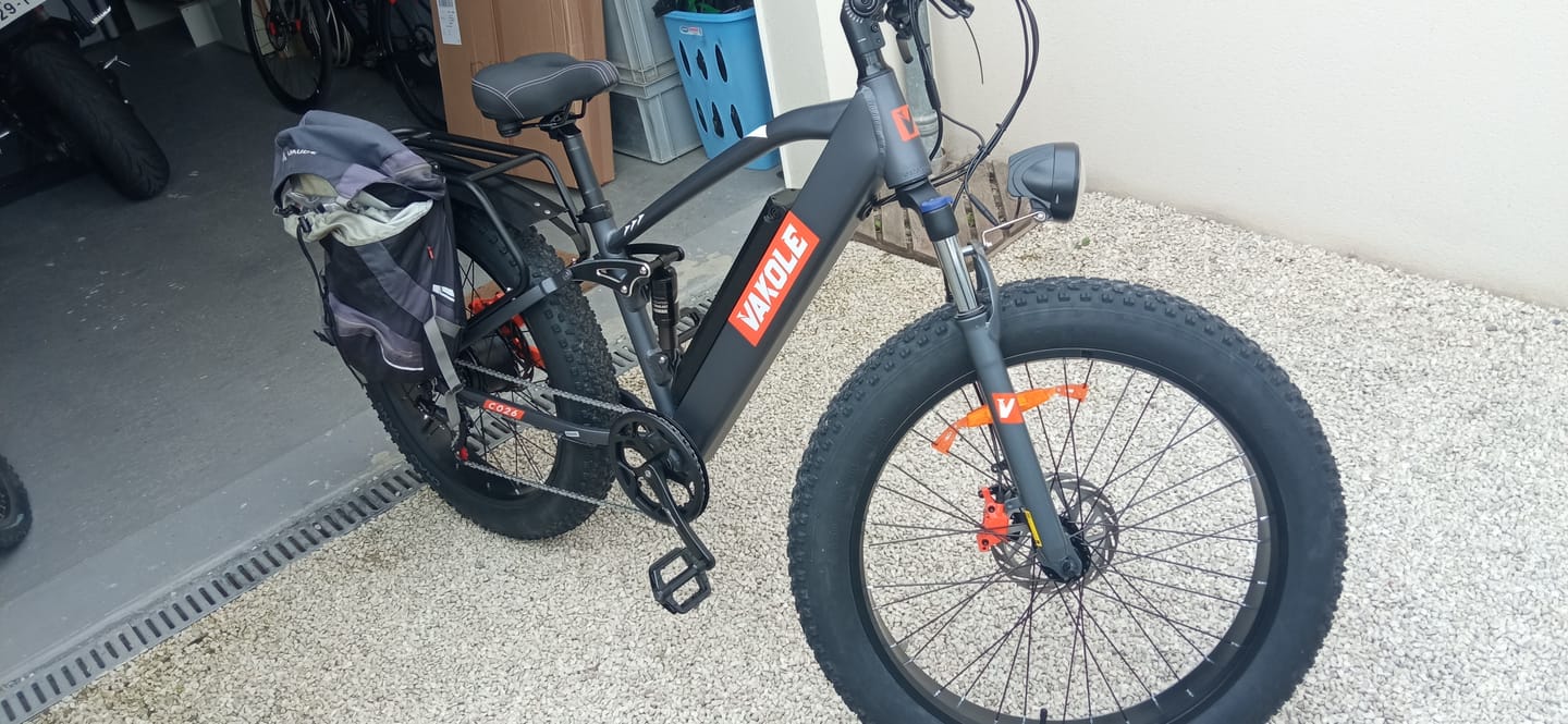Customer photo review of Vakole CO26 26" 750W Fat Bike Full Suspension E-Mountain Bike 48V 16Ah E-MTB