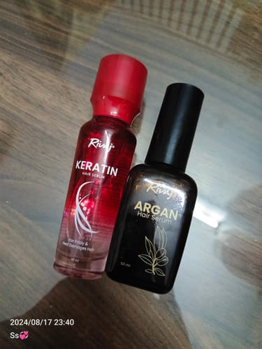 Customer photo review of Keratin Hair Serum 40ml
