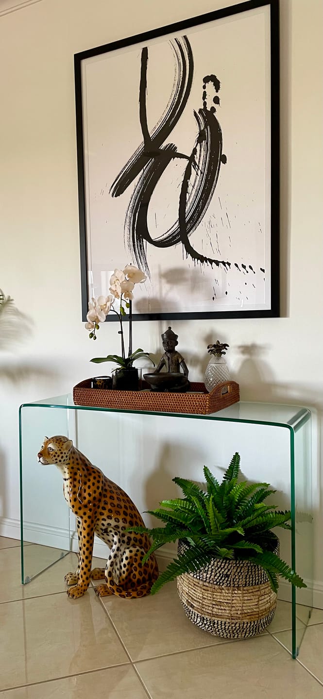 Customer photo review of 'Morning' Brown Rattan Tray Rectangle
