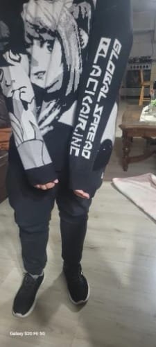 Customer photo review of Misa Loose Knit Sweater