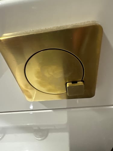 Customer photo review of Hudson Reed Square Dual Flush Push Button - Brushed Brass