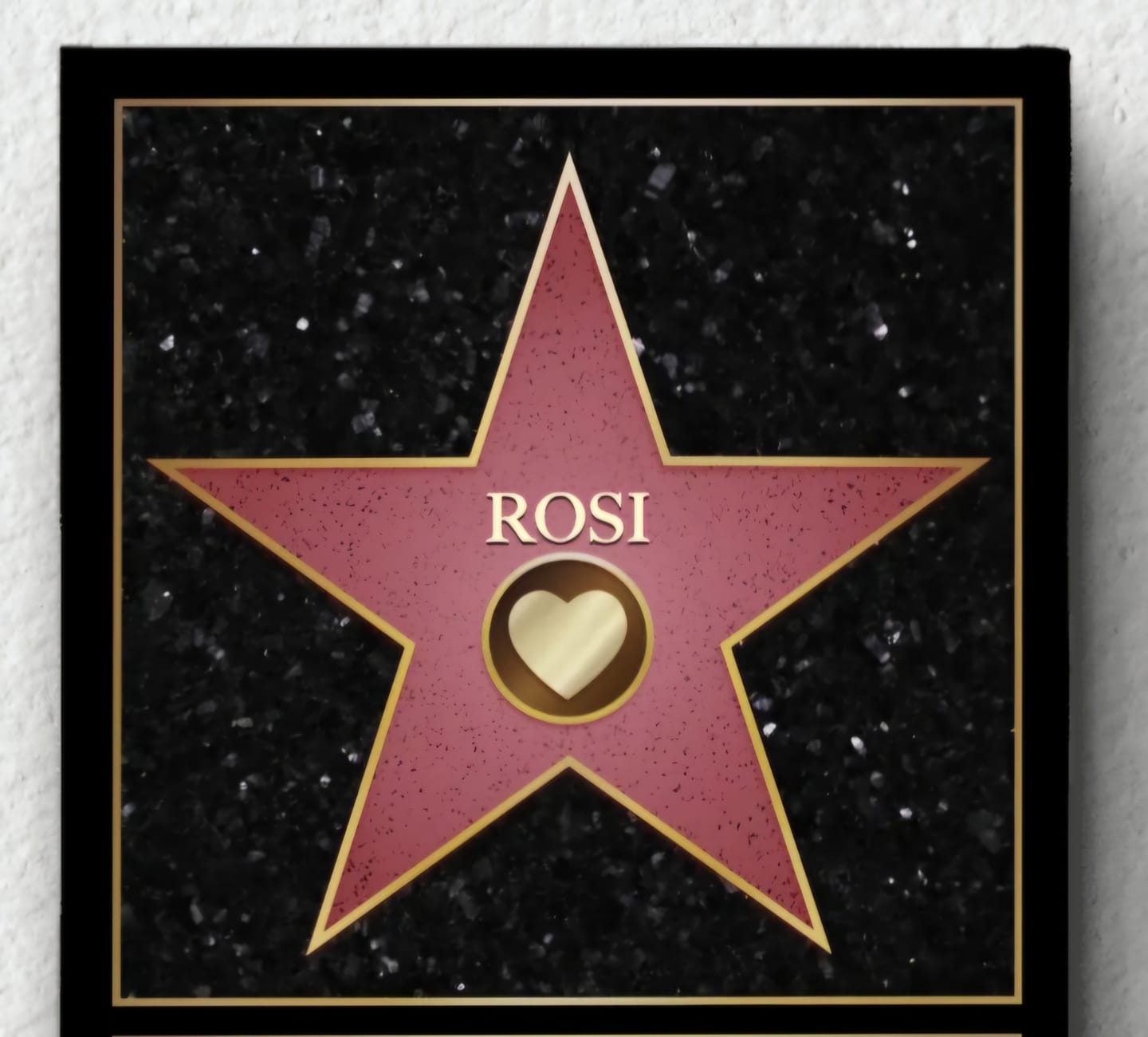 Customer photo review of Star of Fame - Eltern-Leinwand
