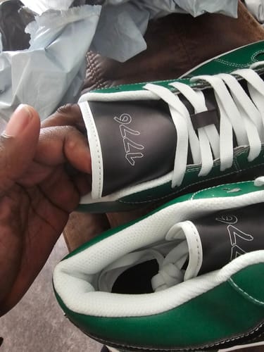 Customer photo review of Personalized Sneakers, Custom Sneakers, Put name or business name on it, AJ1-C03200