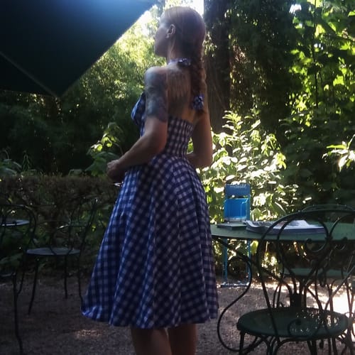 Customer photo review of Choose a fabric: Mansfield Dress