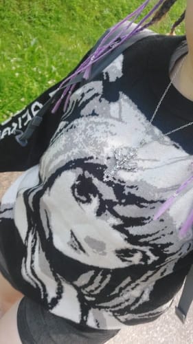 Customer photo review of Misa Loose Knit Sweater