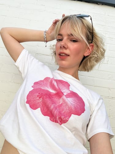 Customer photo review of 'Hibiscus' baby tee
