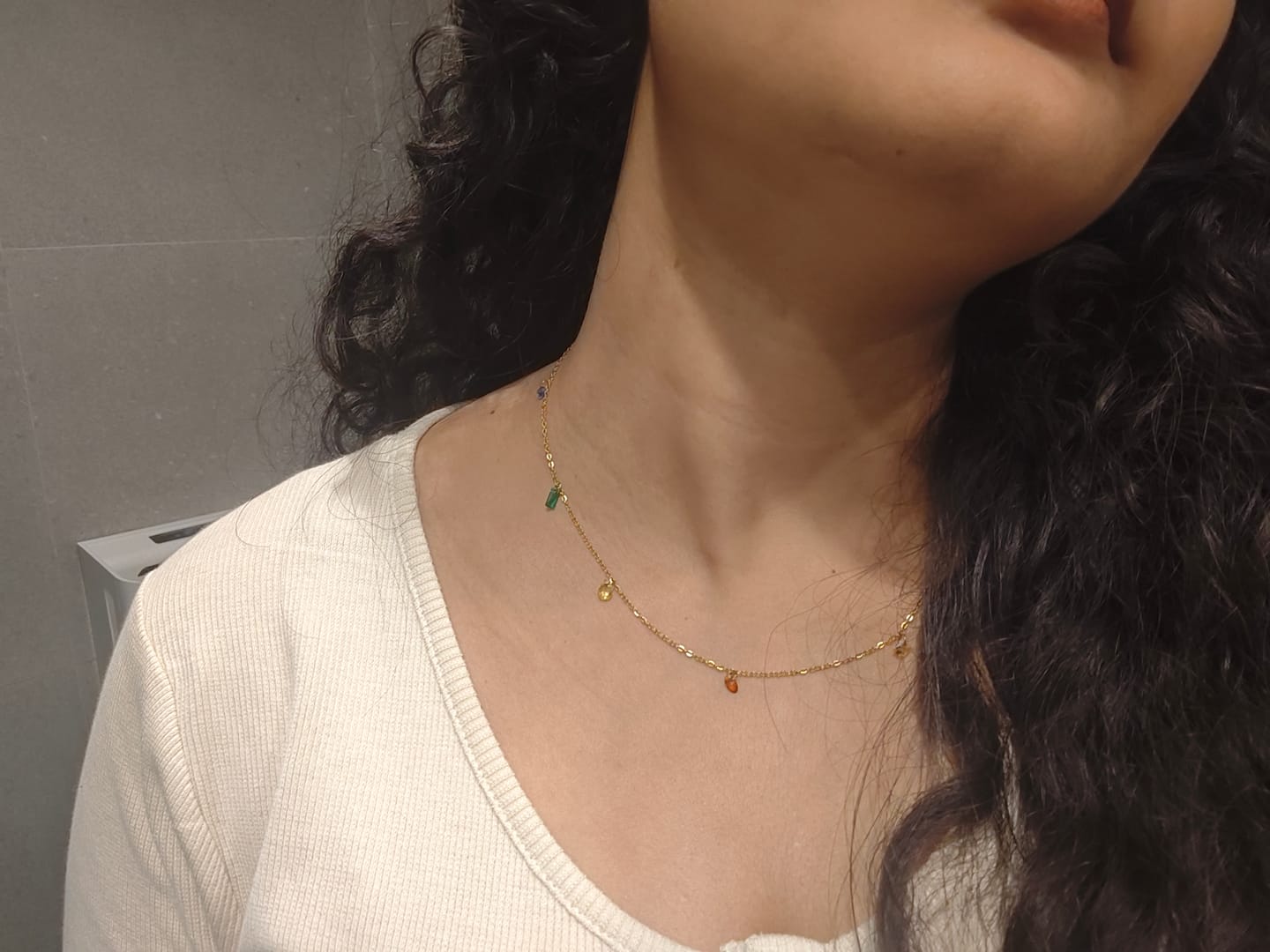 Customer photo review of Prismatic Harmony Necklace