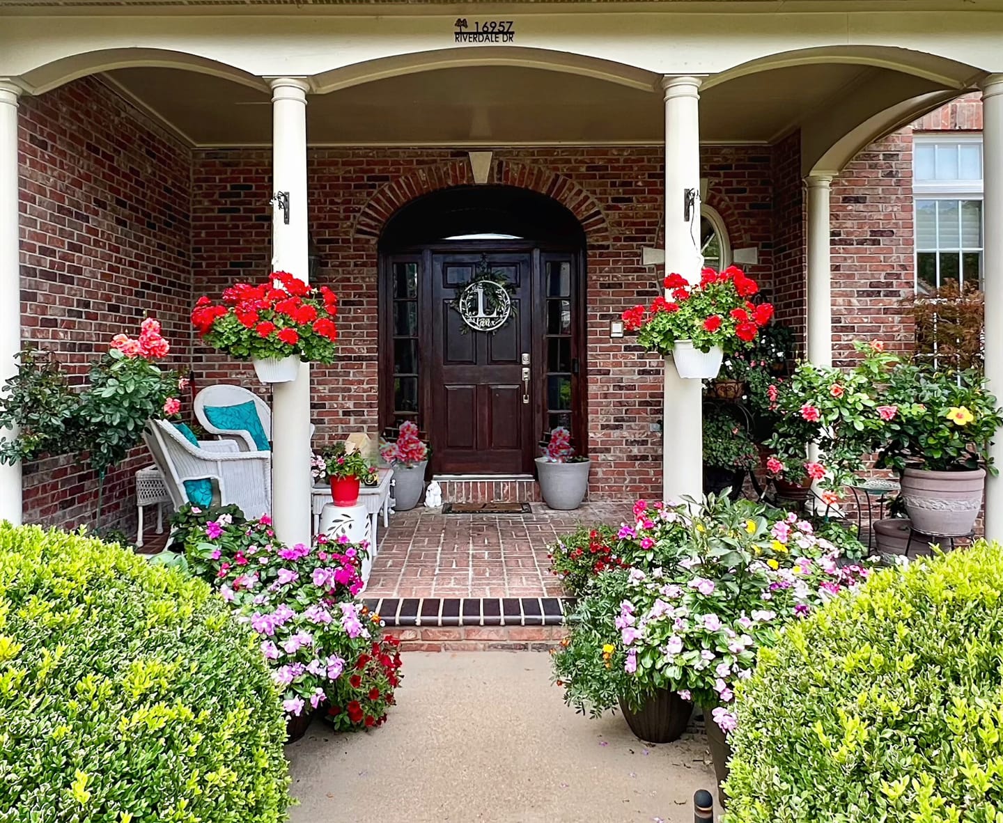 Customer photo review of Modern Outdoor House Numbers - 9 Styles - Personalized Address Signs for House