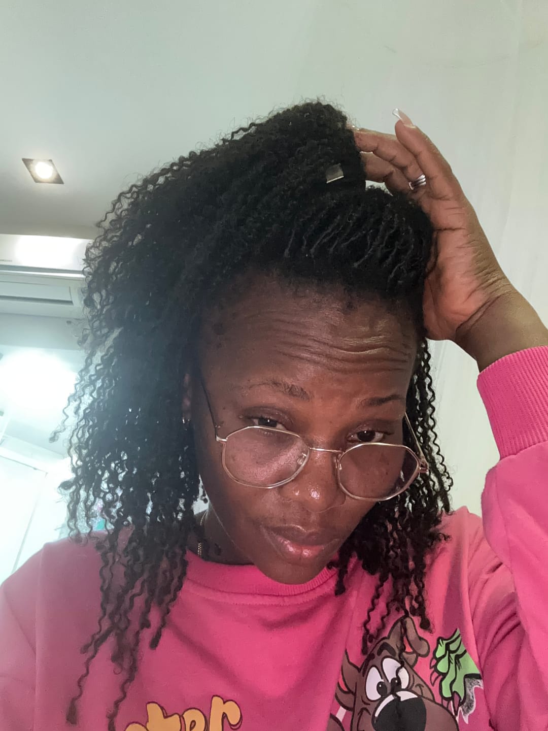 Customer photo review of Afro Kinky Bulk Human Hair for Making Dreadlocks