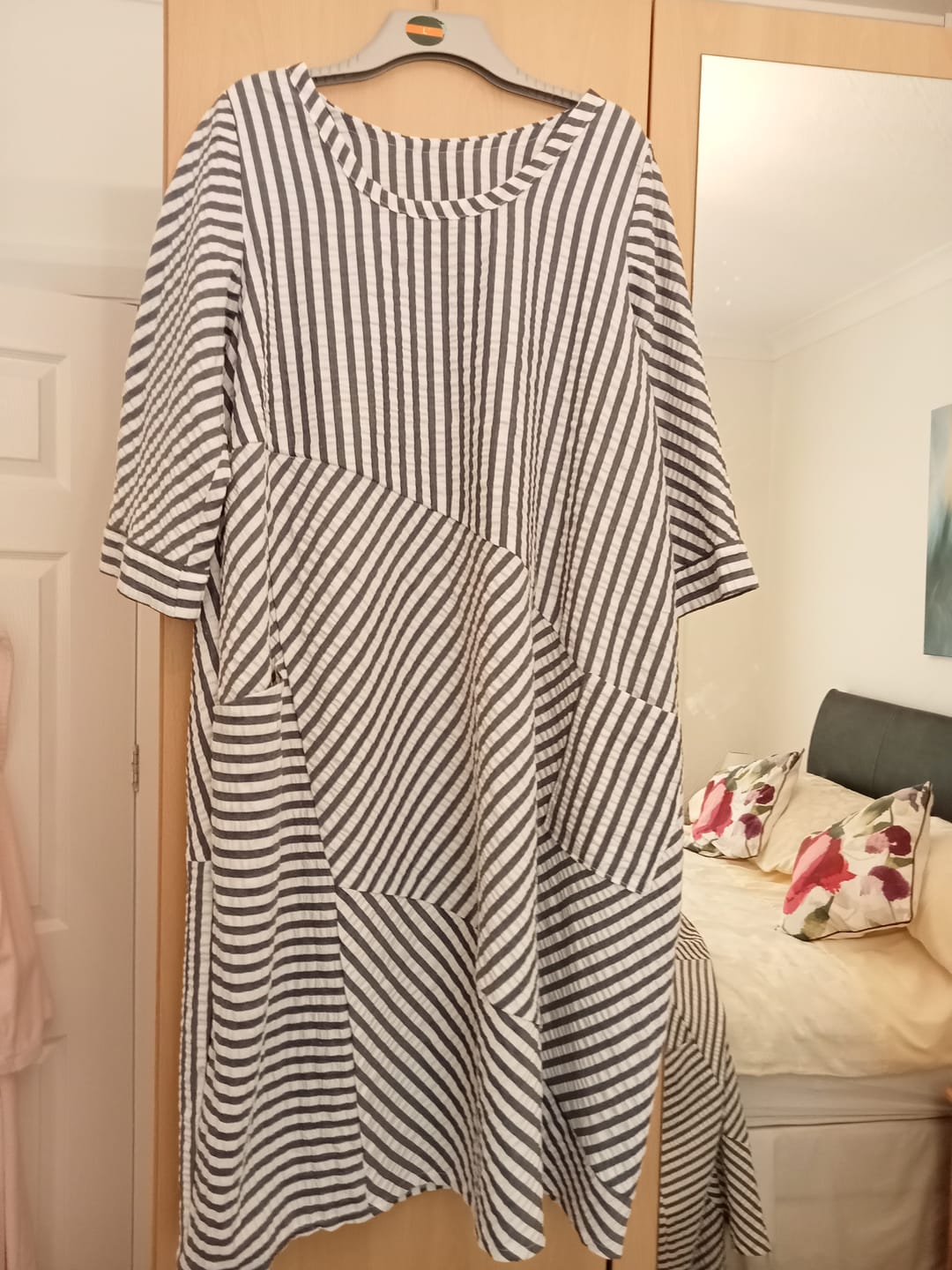 Customer photo review of Wide Stripes Seersucker Fabric