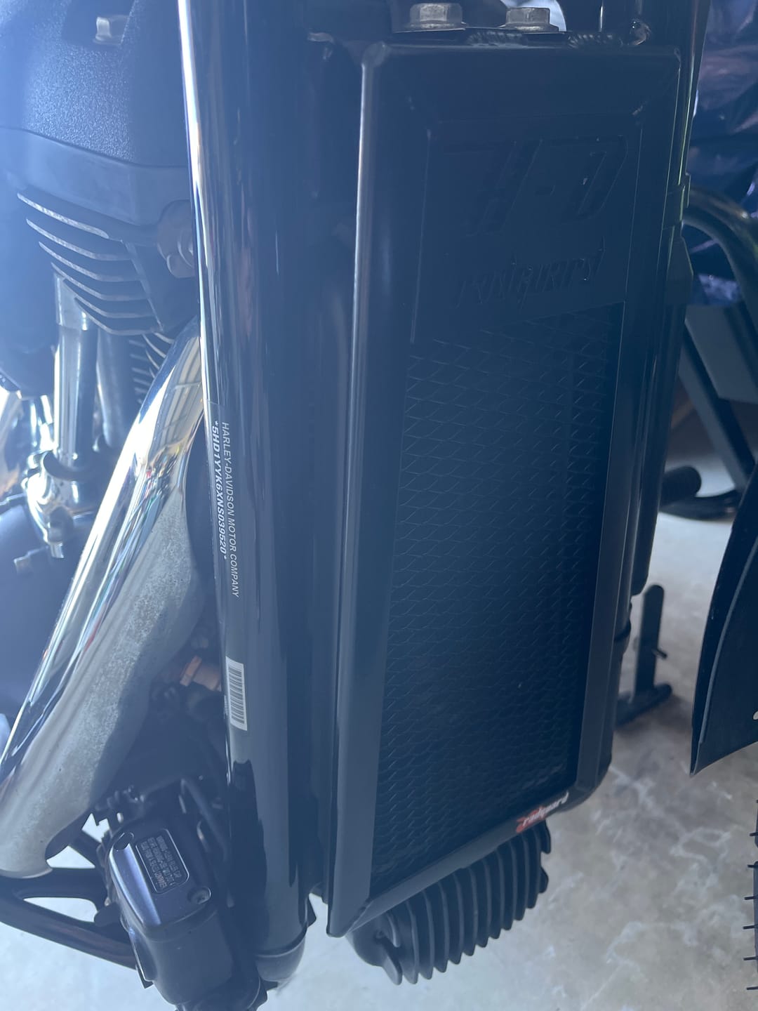Customer photo review of Harley Davidson Softail Range 2018-2024 Oil Cooler Guard