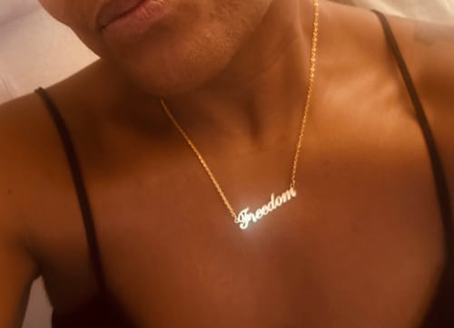 Customer photo review of Personalized Name Necklace